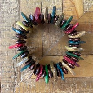 Tribal multi-color beaded bracelet